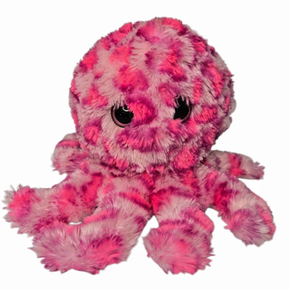 Fiesta Olive Big Eye Octopus Stuffed Plush Oceanic Aquatic Fantasy Pink‎ 9"